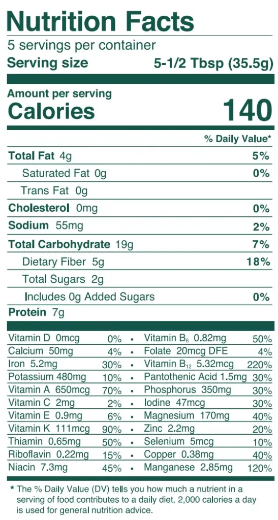 Purium Power Shake Apple Berry Travel Packs Supplement Facts label