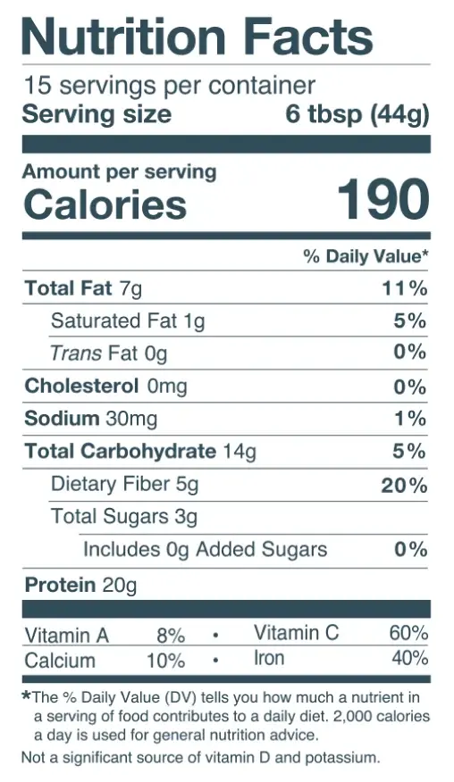 Purium Super Meal L.O.V. Vanilla Chai Supplement Facts label